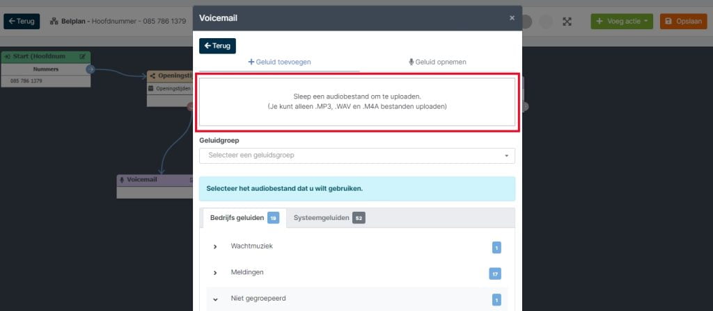 Automatische openingstijden voicemail