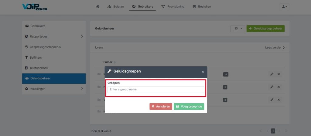 Geluidsfragmenten groeperen