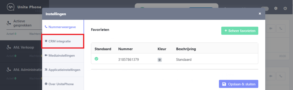 Stap 2 CRM Intergratie