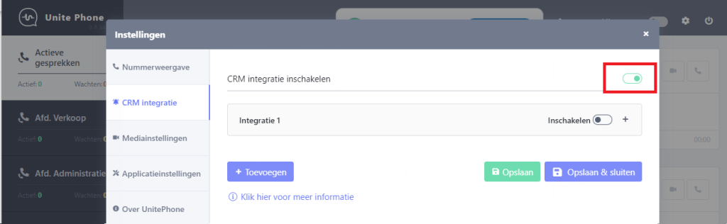 Stap 3 CRM Intergratie