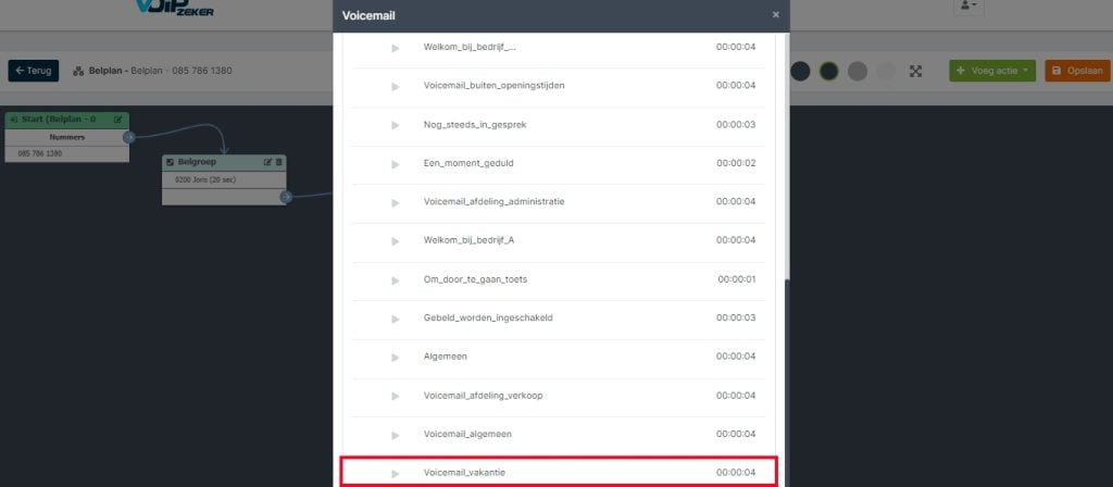 Voicemail audiobestand wijzigen 06