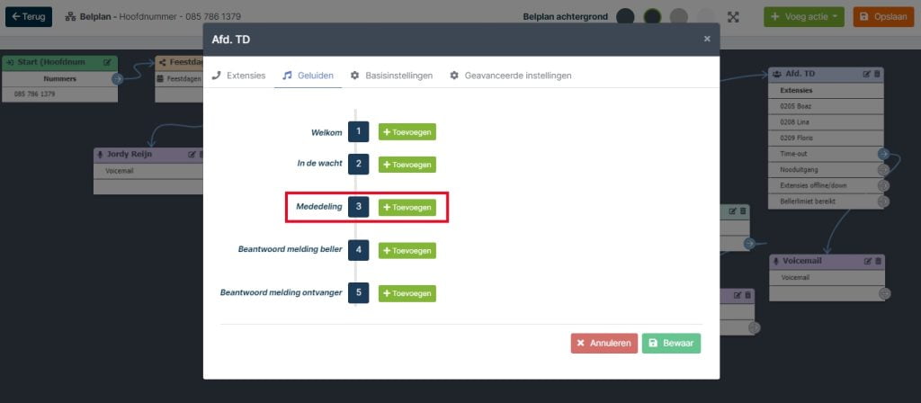 Wachtrij positie