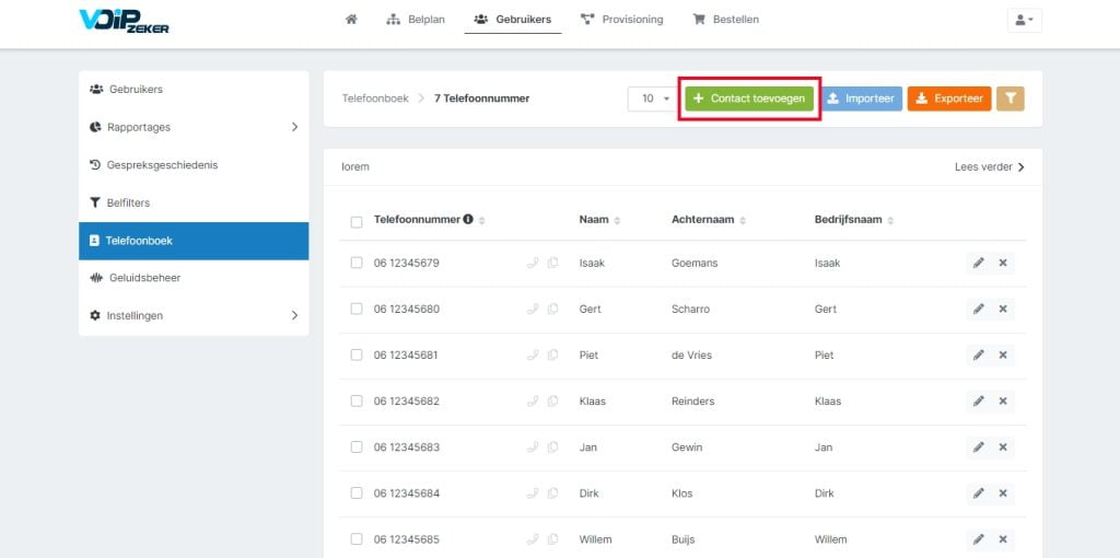online telefoonboek importeren 2. 0
