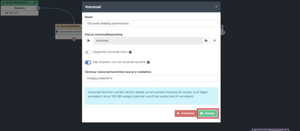 voicemail-afdeling