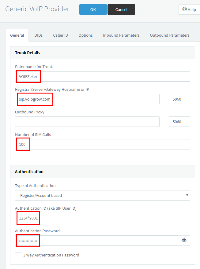 2 3CX met user authenticatie