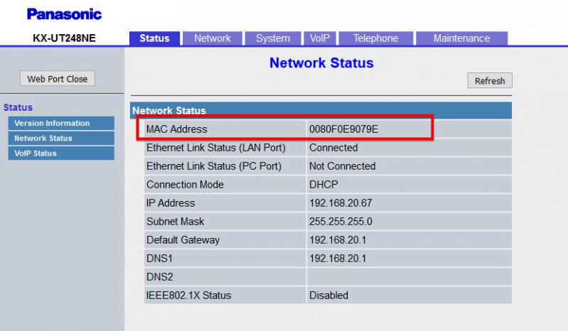 KX-UT248 1