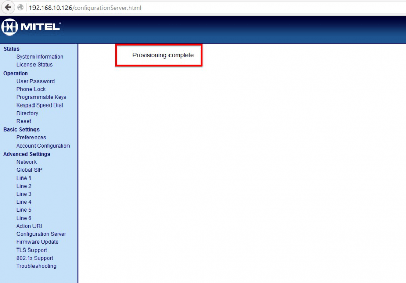 Aastra - Mitel Provisioning 9