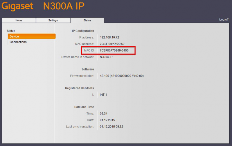 Gigaset N300A IP DECT base 10
