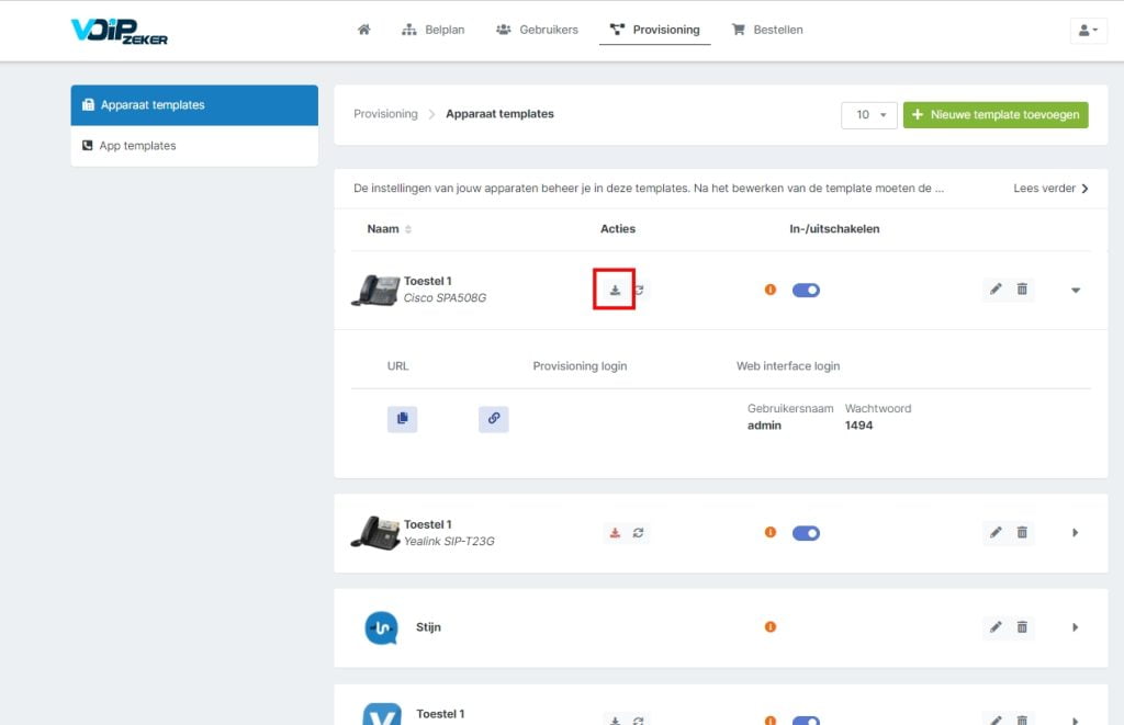 provisioning 2. 1