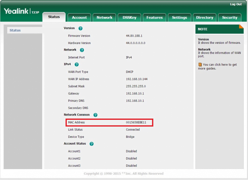 yealink provisioning 4