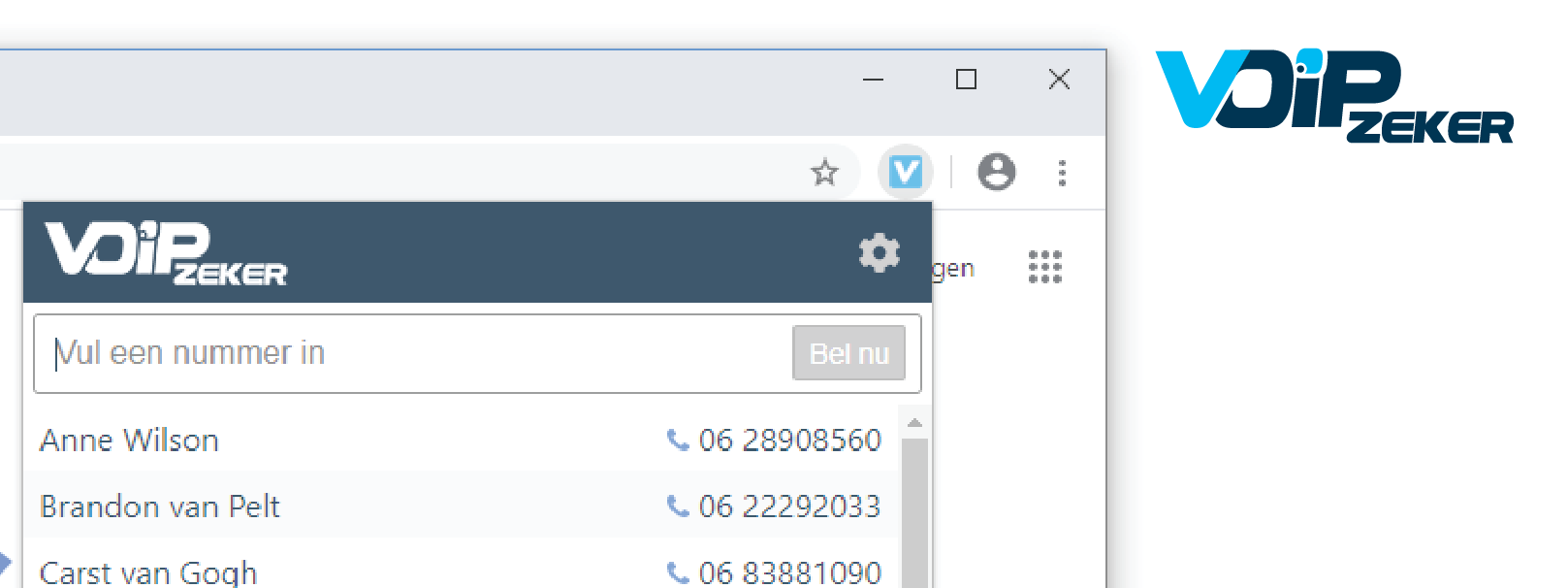 VOIPZeker gratis click to call browser update