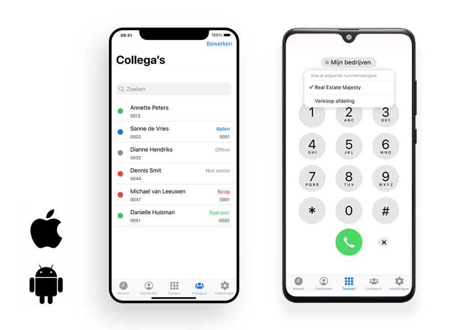 Vast op mobiel integratie