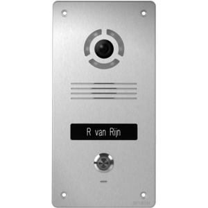 Robin SlimLine SIP Intercom, IP camera, 1 toets, Silver(inbouw)