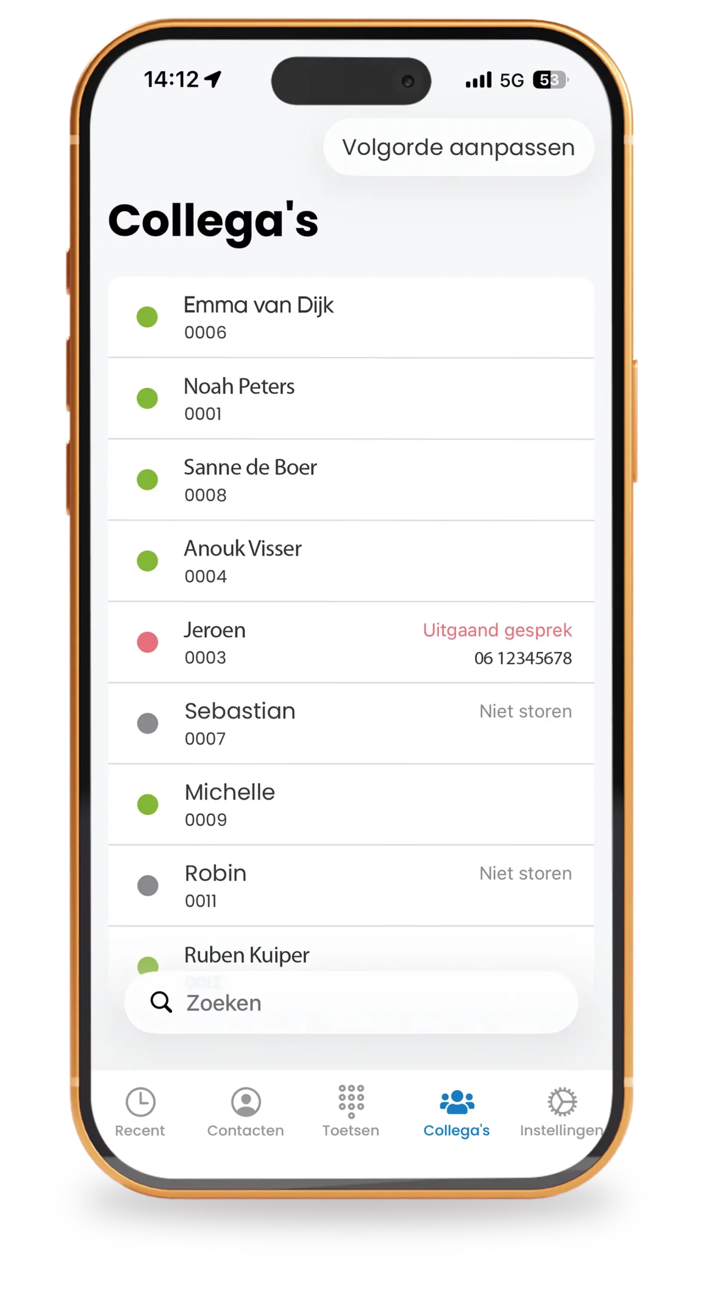VoIP app contacten