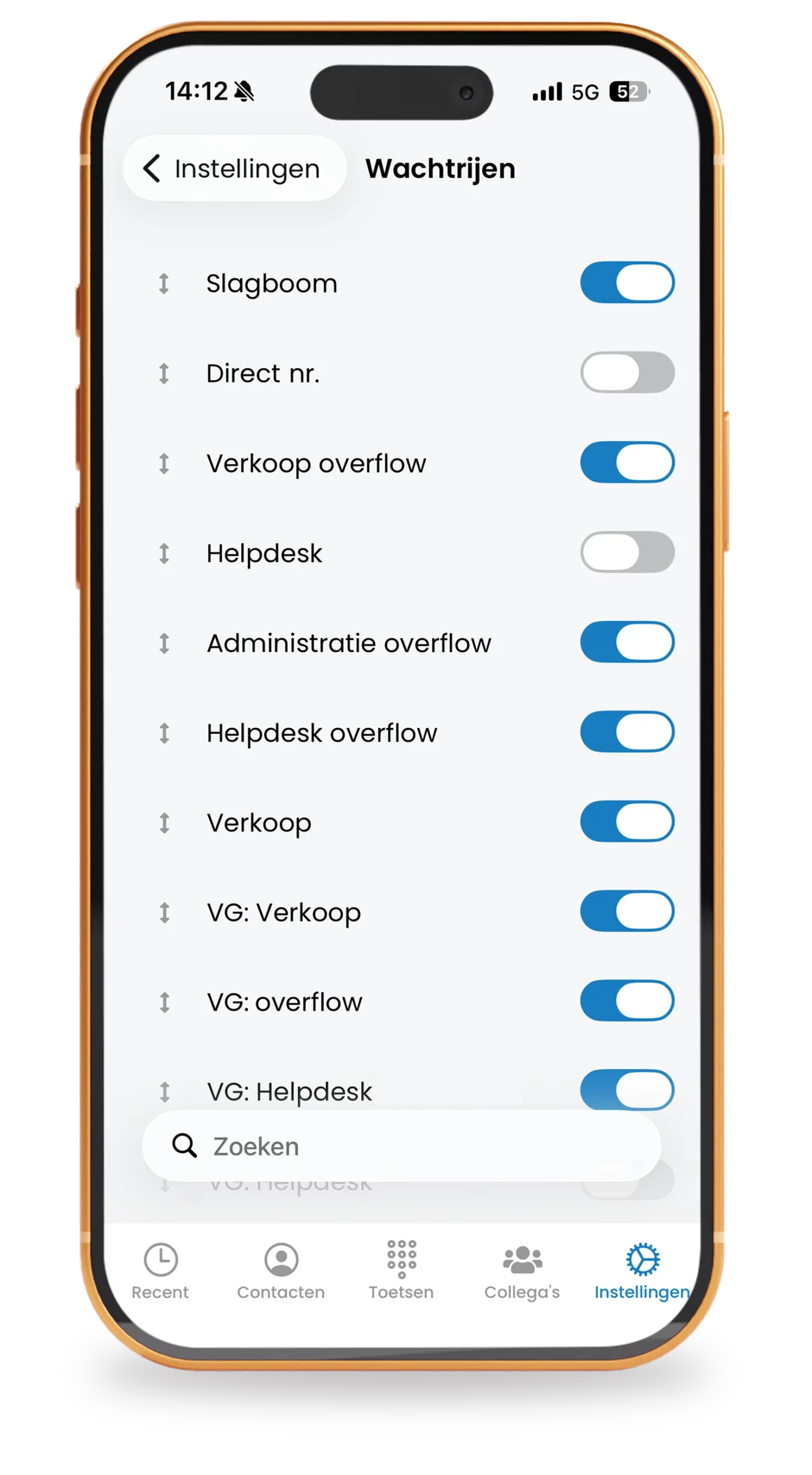 VOIPZeker mobiele app
