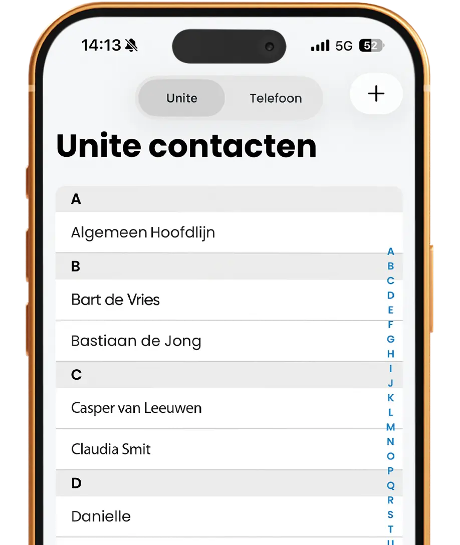 VoIP app contacten delen
