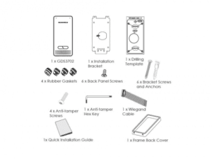 2 Grandstream GDS3702 IP-intercom met 1 button (opbouw)